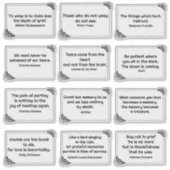 Twaalf Verdriet Citaten in Roos Lijst Tekening Sticker (Voorkant)