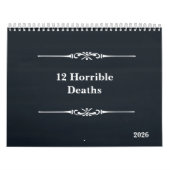 Twaalf verschrikkelijke sterfgevallen 2026 Kalende Kalender (Hoes)
