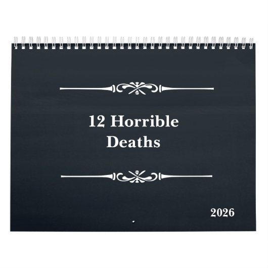 Twaalf verschrikkelijke sterfgevallen 2026 Kalende Kalender (Hoes)