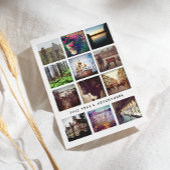 Twaalf Vierkante Fotocollage Happy Holiday Briefka Feestdagenkaart