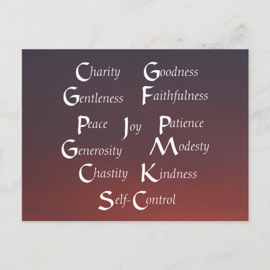 Twaalf vruchten briefkaart (Voorkant)