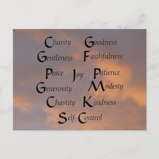 Twaalf vruchten briefkaart (Voorkant)