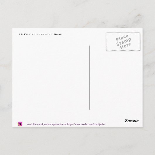 Twaalf vruchten (dansvlammen) - Briefkaart (Achterkant)