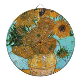 Twaalf Zonnebloemen in een Vase (stilstaand schild Dartbord