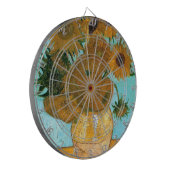Twaalf Zonnebloemen in een Vase (stilstaand schild Dartbord (Voorkant Links)