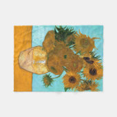 Twaalf Zonnebloemen in een Vase (stilstaand schild Fleece Deken (Voorkant (Horizontaal))