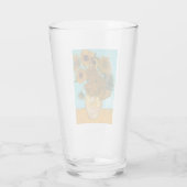 Twaalf Zonnebloemen in een Vase (stilstaand schild Glas (Achterkant)