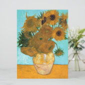 Twaalf Zonnebloemen in een Vase (stilstaand schild Kaart (Staand voorkant)