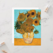 Twaalf Zonnebloemen in een Vase (stilstaand schild Kaart (Voorkant / Achterkant in situ)