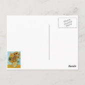 Twaalf zonnebloemen van Van Gogh Briefkaart (Achterkant)