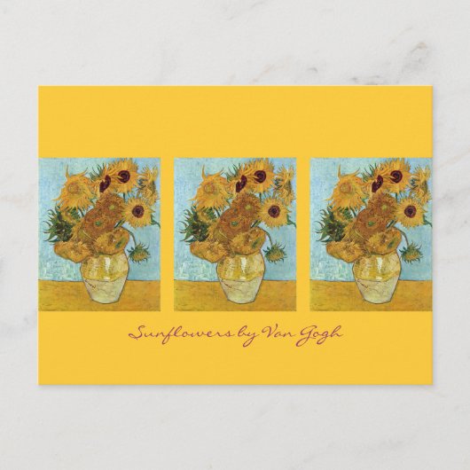 Twaalf zonnebloemen van Van Gogh Briefkaart (Voorkant)