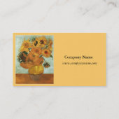 Twaalf zonnebloemen van Vincent van Gogh. Geel Visitekaartje (Achterkant)