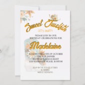 Twaalfde 12e Cowgirl Floral Moderne Verjaardag Kaart (Achterkant)