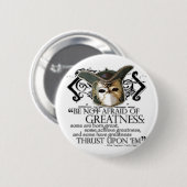 Twaalfde citaat nachtacht ronde button 5,7 cm (Voorkant /achterkant)