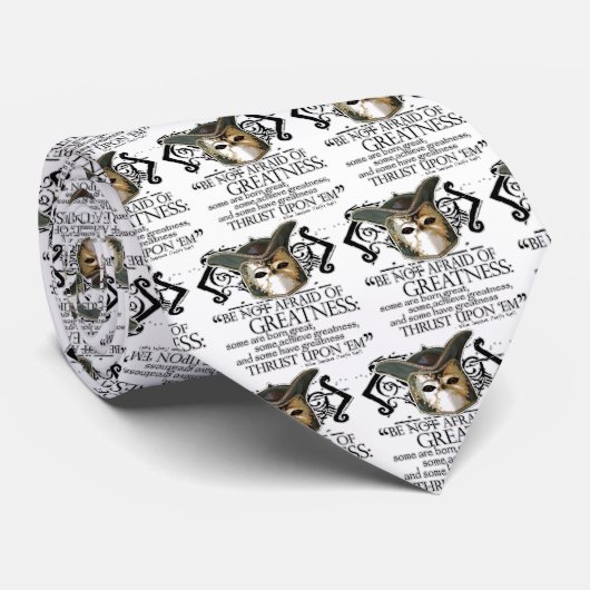 Twaalfde citaat nachtacht stropdas (Opgerold)