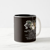 Twaalfde citaat nachtacht tweekleurige koffiemok (Voorkant rechts)
