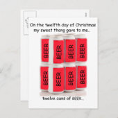 Twaalfde dag Redneck Kerstmis Feestdagenkaart (Voorkant / Achterkant)