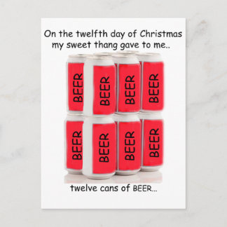 Twaalfde dag Redneck Kerstmis Feestdagenkaart