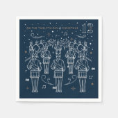 Twaalfde dag van de Kerstfeest Papieren servetten (Voorkant)