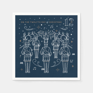 Twaalfde dag van de Kerstfeest Papieren servetten