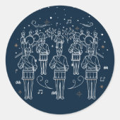 TWAALFDE DAG VAN KERSTMIJS / Kerststickers Ronde Sticker (Voorkant)