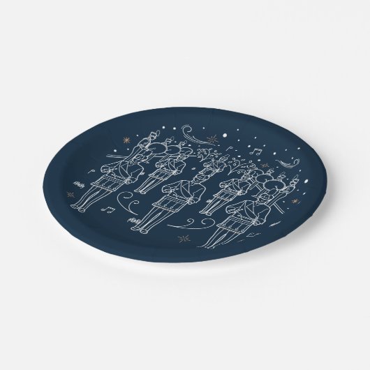 Twaalfde kerstdag 7-inch papieren Borden Papieren Bordje (Gekanteld)