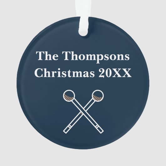 Twaalfde kerstdag Acrylornament Blue Ornament (achterkant)