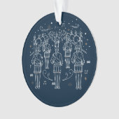 Twaalfde kerstdag Acrylornament Blue Ornament (voorkant)