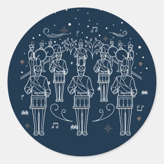 TWAALFDE KERSTDAG / Kerststickers Ronde Sticker (Voorkant)