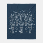 Twaalfde kerstfeestdag met dunne rugleuning fleece deken (Voorkant)