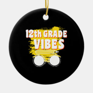 Twaalfde Klas Sfeer T-shirt Terug naar School Eers Keramisch Ornament