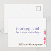 Twaalfde nacht briefkaart (Voorkant / Achterkant)