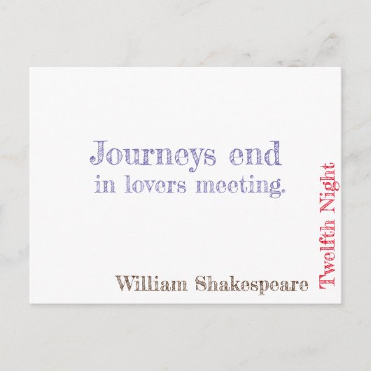 Twaalfde nacht briefkaart (Voorkant)