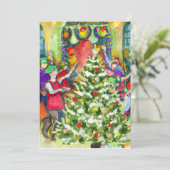 Twaalfde nacht feestdagenkaart (Staand voorkant)