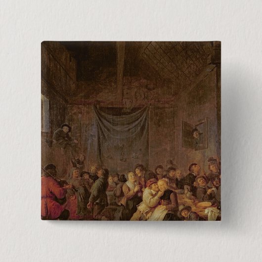 Twaalfde nacht vierkante button 5,1 cm (Voorkant)