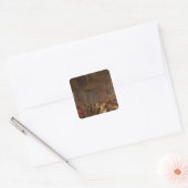 Twaalfde nacht vierkante sticker (Envelop)