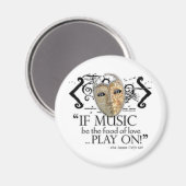 Twaalfde Night Music Quote Magneet (Voorkant / Achterkant)