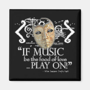 Twaalfde Night Music Quote Magneet