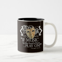 Twaalfde Night Music Quote Tweekleurige Koffiemok