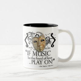 Twaalfde Night Music Quote Tweekleurige Koffiemok