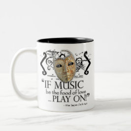 Twaalfde Night Music Quote Tweekleurige Koffiemok