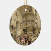 Twaalfde zondendagen in de Grote Hal, Haddon Hal Keramisch Ornament (Rechts)