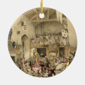 Twaalfde zondendagen in de Grote Hal, Haddon Hal Keramisch Ornament (Achterkant)