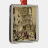 Twaalfde zondendagen in de Grote Hal, Haddon Hal Metalen Ornament (Rechts)