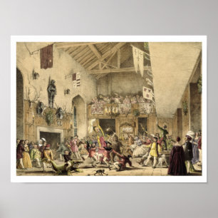 Twaalfde zondendagen in de Grote Hal, Haddon Hal Poster