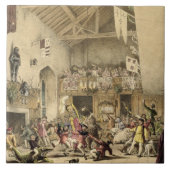 Twaalfde zondendagen in de Grote Hal, Haddon Hal Tegeltje (Voorkant)