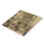 Twaalfde zondendagen in de Grote Hal, Haddon Hal Tegeltje (Zijkant)