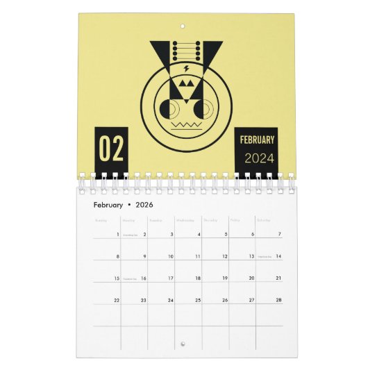 Twaalfvoudig Beest: een geometrische dierenriemrei Kalender (Feb 2026)