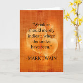 Twain Birthday Citaat markeren met hart Kaart (Gele Bloem)