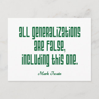 Twain over generalisaties briefkaart